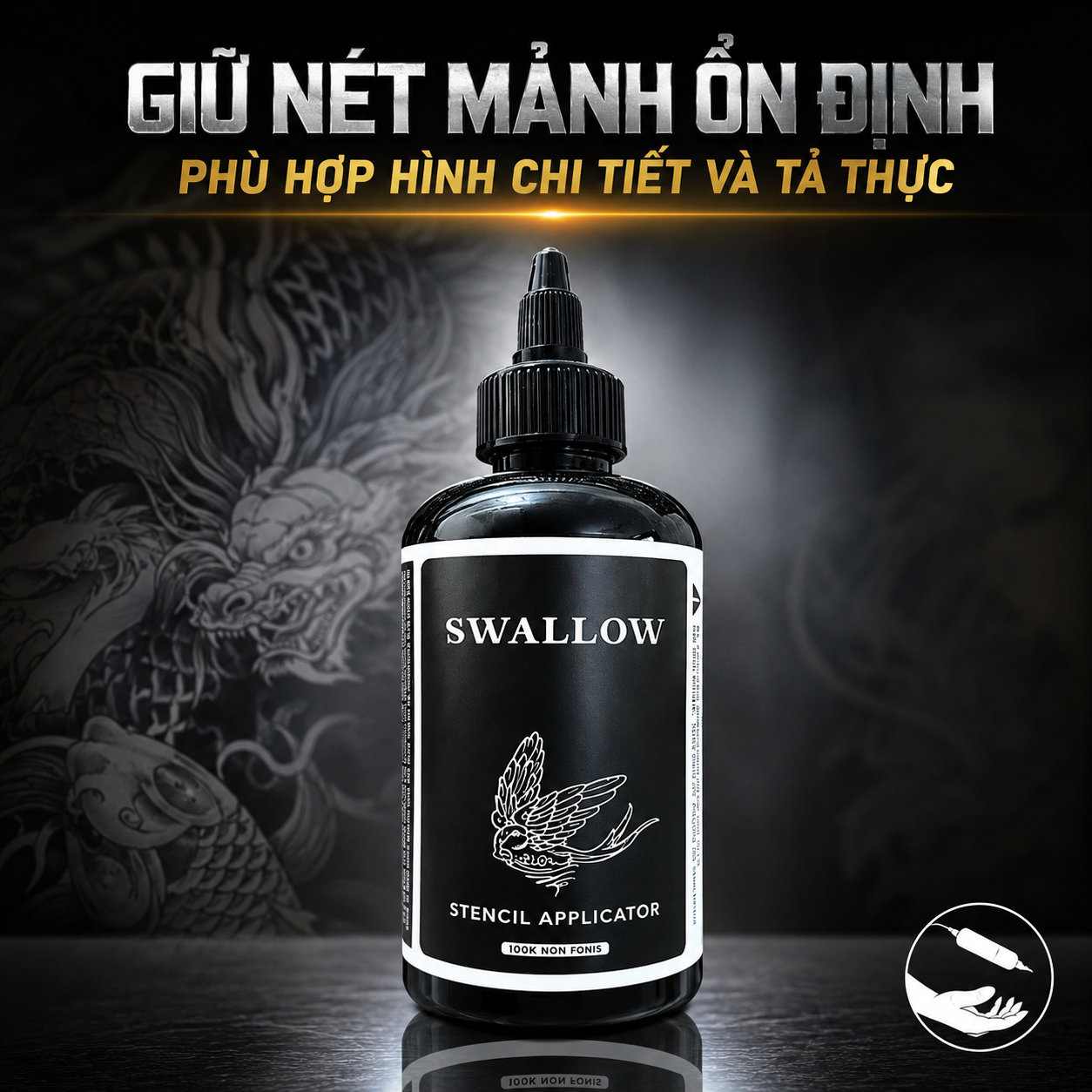 Gel scan Sơn Én giữ nét mảnh ổn định cho hình chi tiết và tả thực