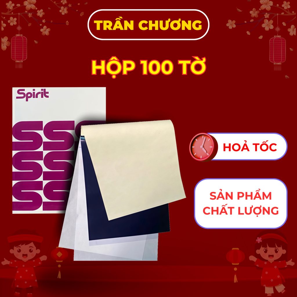 Giấy scan 4 lớp Spirit 100 tờ khổ 8.5 x 11 giấy scan nhiệt chuyển mẫu hình xăm cho thợ xăm