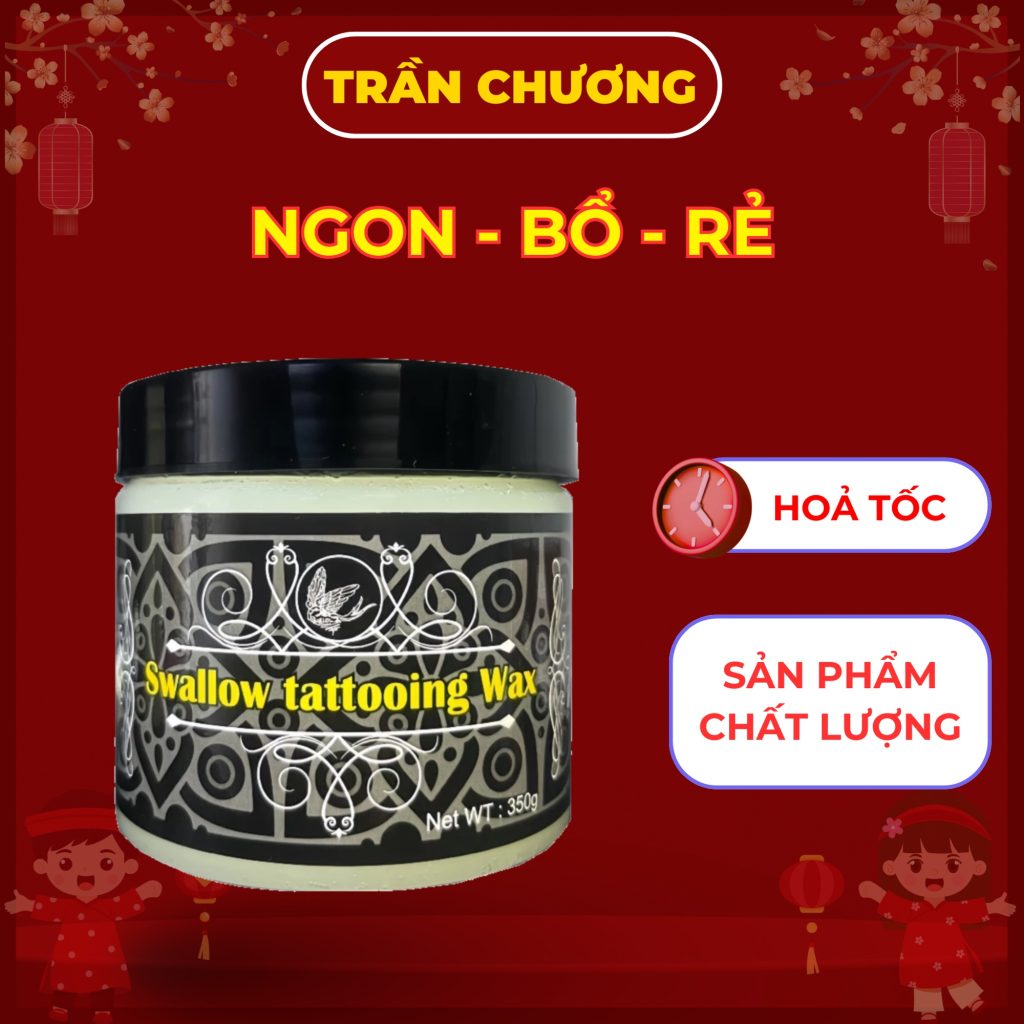 Vaseline Swallow Sơn Én 350g vaseline bôi xăm hỗ trợ kim đi mượt lau mực gọn chính hãng