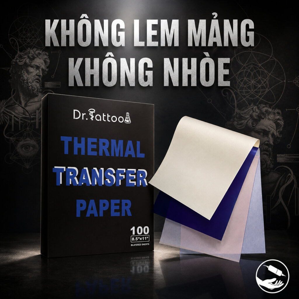 giay-scan-hinh-xam-dr-tattoo-khong-lem-khong-nhoe (4) (1) Giấy scan hình xăm Dr Tattoo Care Thermal Transfer Paper là giấy scan nhiệt 3 lớp, kích thước 8.5 x 11 inch, hộp 100 tờ, hỗ trợ thợ xăm chuyển mẫu stencil lên da rõ nét trước khi đi kim.