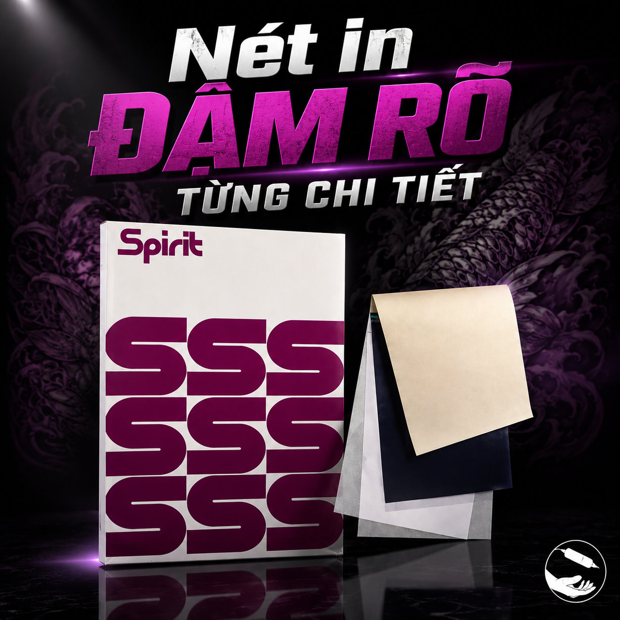 giay-scan-spirit-thermal-paper (3) Giấy Spirit Thermal Master Units là giấy master dùng trong quy trình tạo stencil bằng máy thermal/Thermofax, kích thước 8.5 x 11 inch, gói 100 tờ, hỗ trợ thợ xăm chuyển mẫu thiết kế rõ nét trước khi đưa lên da.