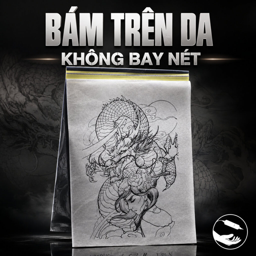 giay-scan-tay-spirit-classic-freehand-han-che-nhoe-net (2) Giấy carbon xăm hình Spirit Classic Sheet Carbon là giấy stencil chuyên dụng cho thợ xăm, hỗ trợ tạo và chuyển mẫu hình xăm thủ công lên da. Sản phẩm kích thước 8.5 x 11 inch, 200 tờ, Made in USA.