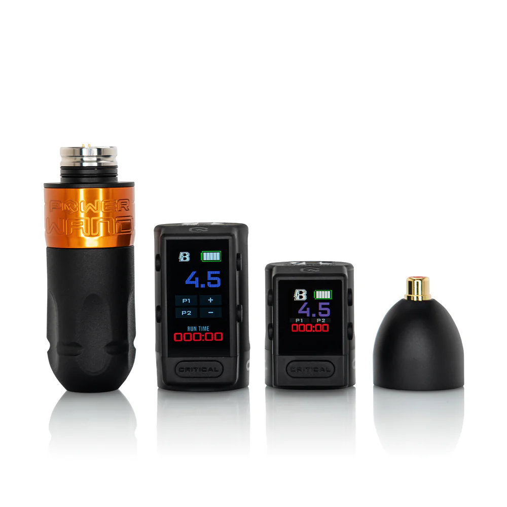 Máy xăm Bishop Power Wand là dòng máy xăm không dây cao cấp dùng cho thợ xăm chuyên nghiệp, kết hợp cùng pin Bishop x Critical, hỗ trợ thao tác gọn hơn khi đi nét, đánh bóng, tô màu và xử lý nhiều phong cách hình xăm.
