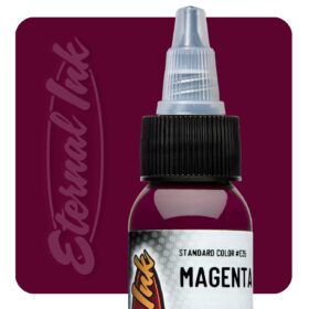 Mực xăm Eternal Magenta chính hãng là tông hồng tím nổi bật, phù hợp cho tattoo màu, phối màu hoa, fantasy, neo traditional, chân dung màu và các thiết kế cần sắc magenta sâu, rõ và có điểm nhấn mạnh.