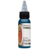 Mực xăm Eternal Turquoise chính hãng là tông xanh ngọc lam nổi bật, phù hợp cho tattoo màu, phối màu nước, sóng, rồng, rắn, hoa lá, fantasy, neo traditional và các thiết kế cần sắc xanh tươi có chiều sâu.