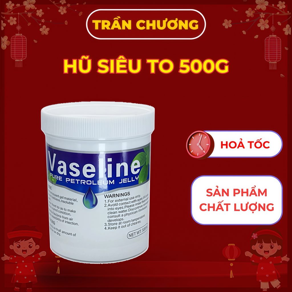 Vaseline trắng 500g vaseline bôi xăm hũ lớn hỗ trợ kim đi mượt lau mực gọn