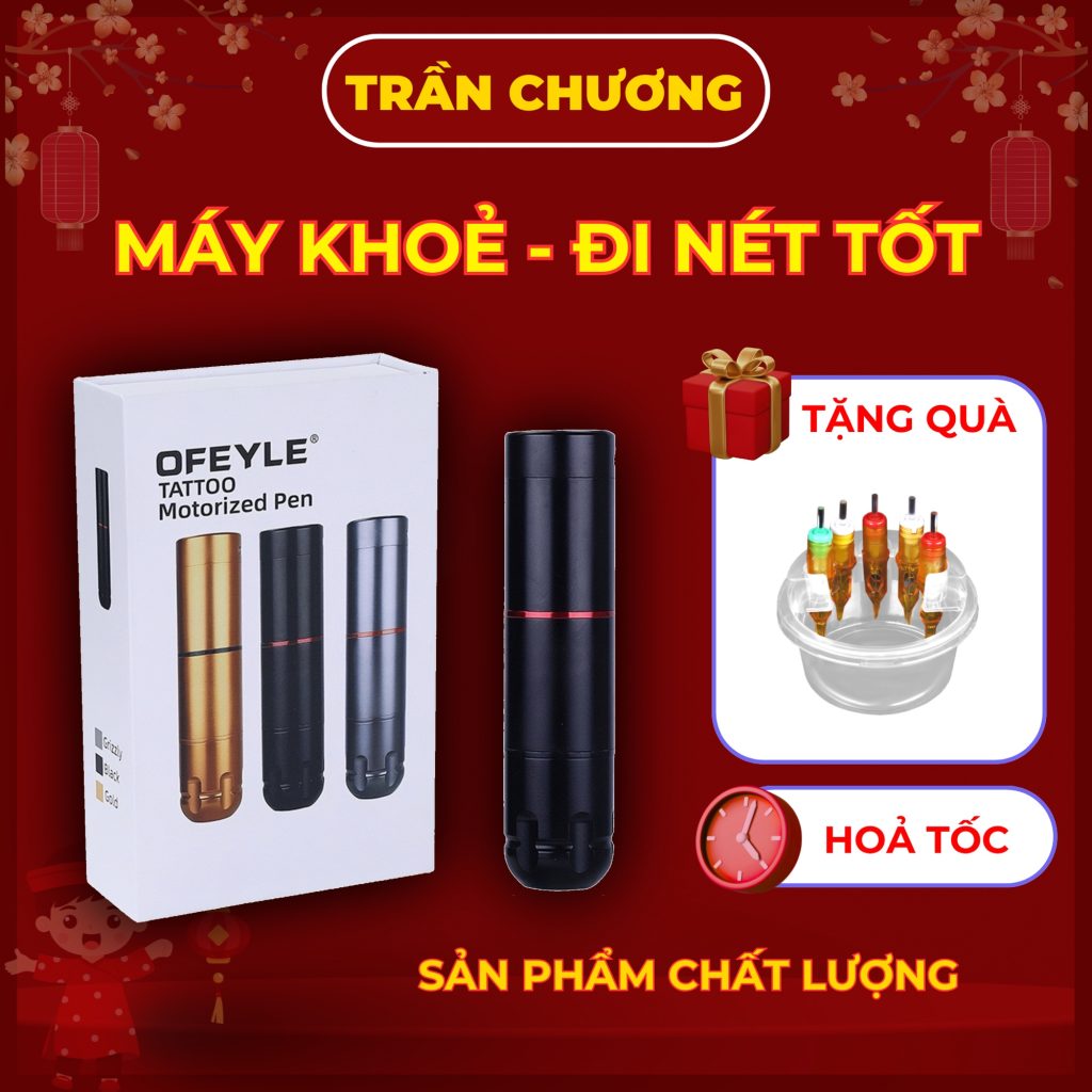 máy xăm Máy xăm Ofeyle không dây pin rời Ofeyle Motorized Pen dạng bút nhỏ gọn cho thợ mới học viên xăm