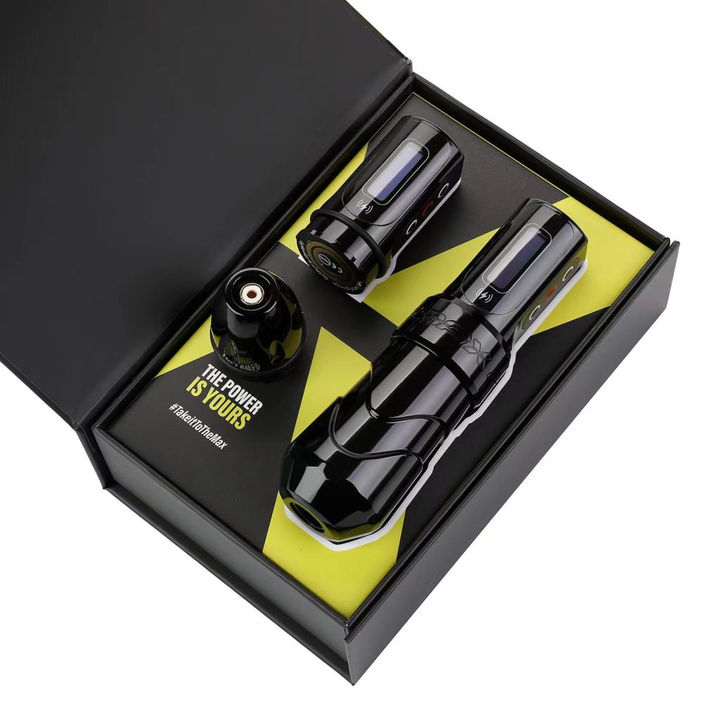 may-xam-flux-max. Máy xăm Flux Max nội địa hai pin rời 2400mAh thay phiên sử dụng
