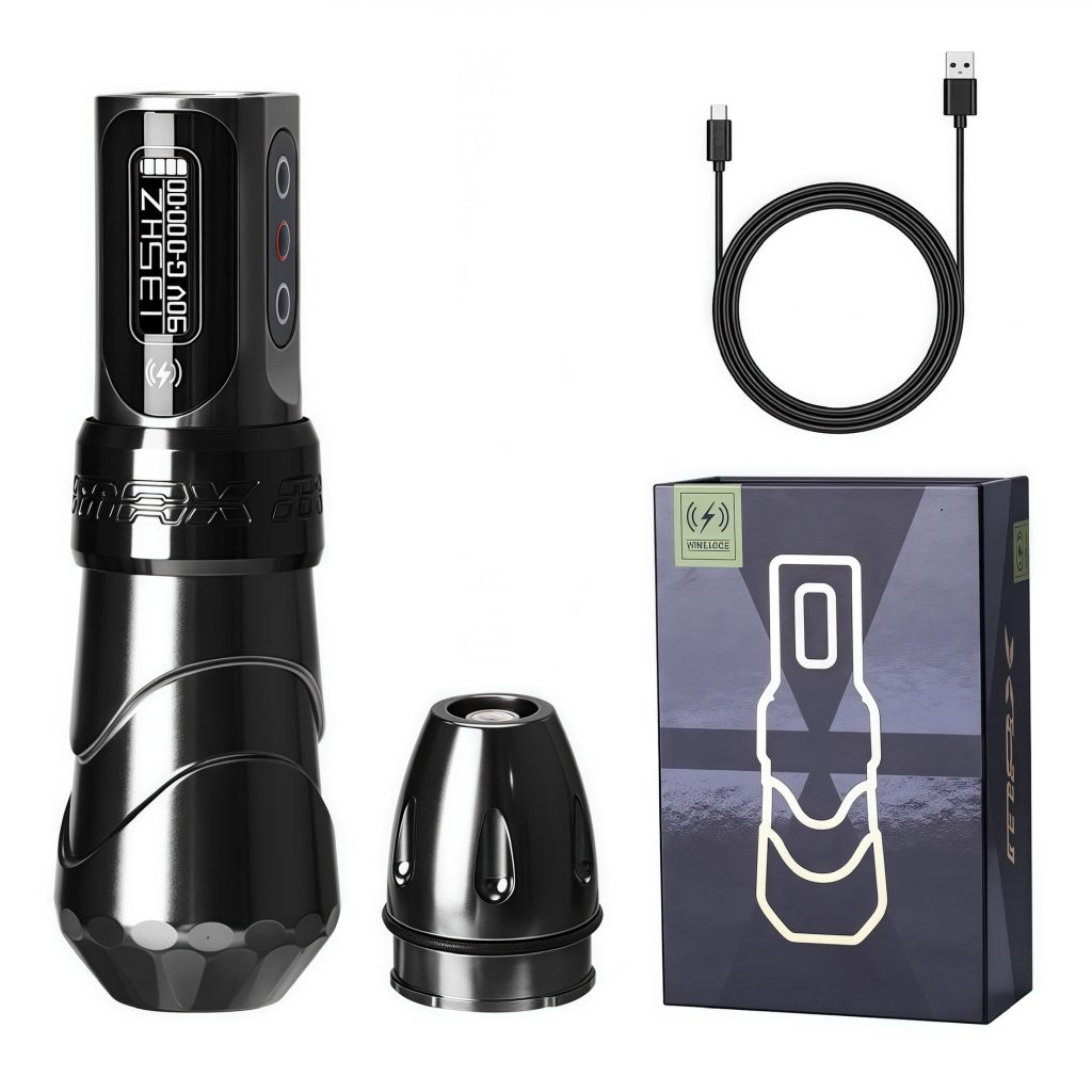 may-xam-flux-max.. Máy xăm Flux Max nội địa xoay tay cầm chỉnh độ lòi kim