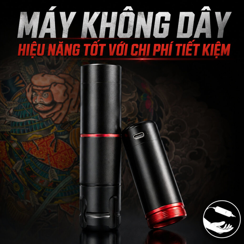 may-xam-ofeyle-pen-khong-day-mini (3) (1) Máy xăm Ofeyle lắp kim cartridge phổ biến, điều chỉnh được độ lòi kim