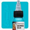 Mực xăm Eternal Bermuda Blue chính hãng là tông xanh biển sáng, phù hợp cho tattoo màu, phối màu nước, sóng, bầu trời, rồng, rắn, hoa lá và các thiết kế cần sắc xanh nổi bật.