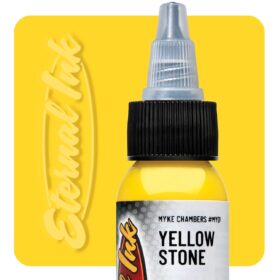 Mực xăm Eternal Yellow Stone chính hãng là tông vàng sáng nổi bật, phù hợp cho tattoo màu, phối màu hoa, rồng, rắn, lửa, ánh sáng, chi tiết trang trí và các thiết kế cần sắc vàng rõ.