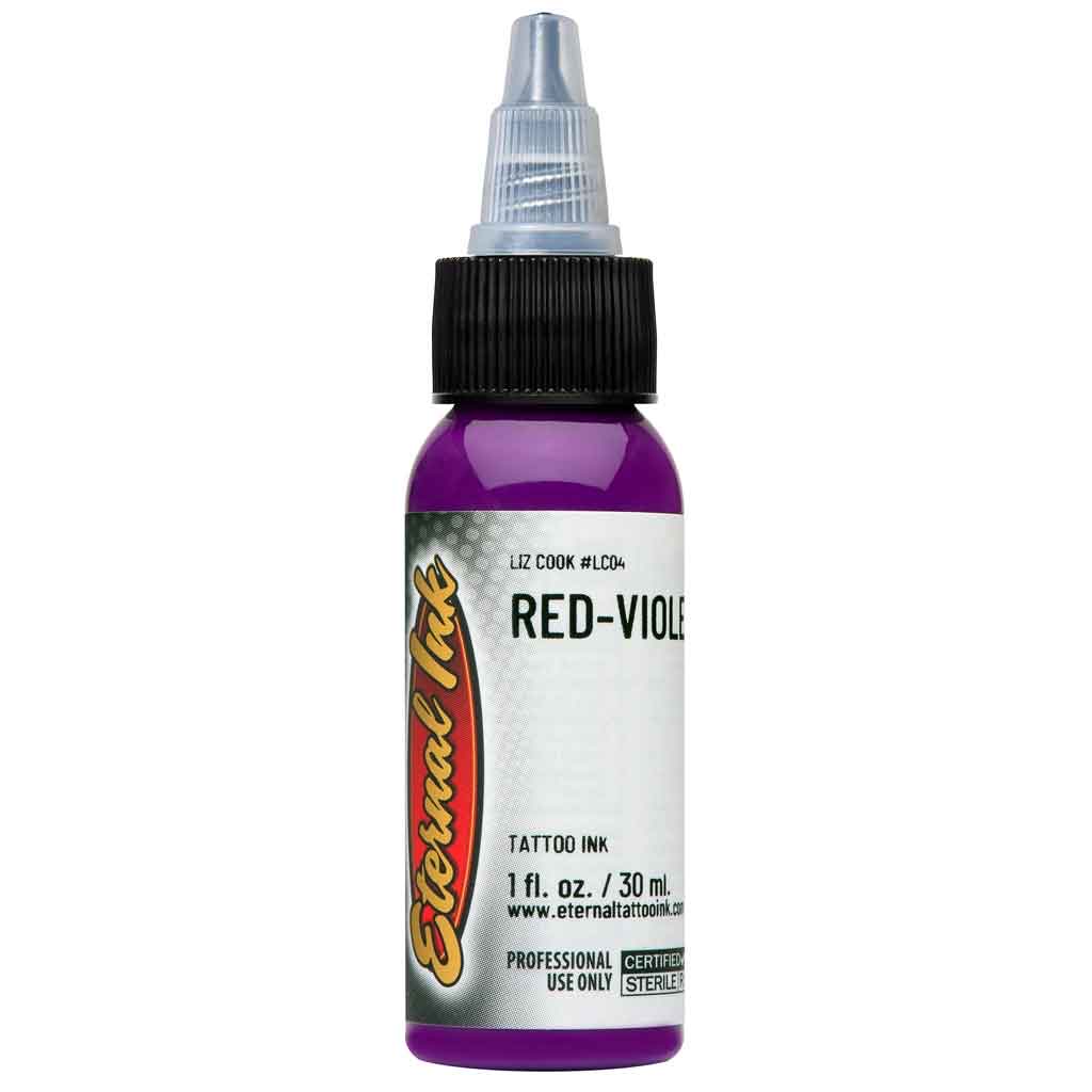 Mực xăm Eternal Red Violet chính hãng là tông tím đỏ nổi bật, phù hợp cho tattoo màu, phối màu hoa, fantasy, neo traditional, old school và các thiết kế cần sắc đỏ tím có chiều sâu.