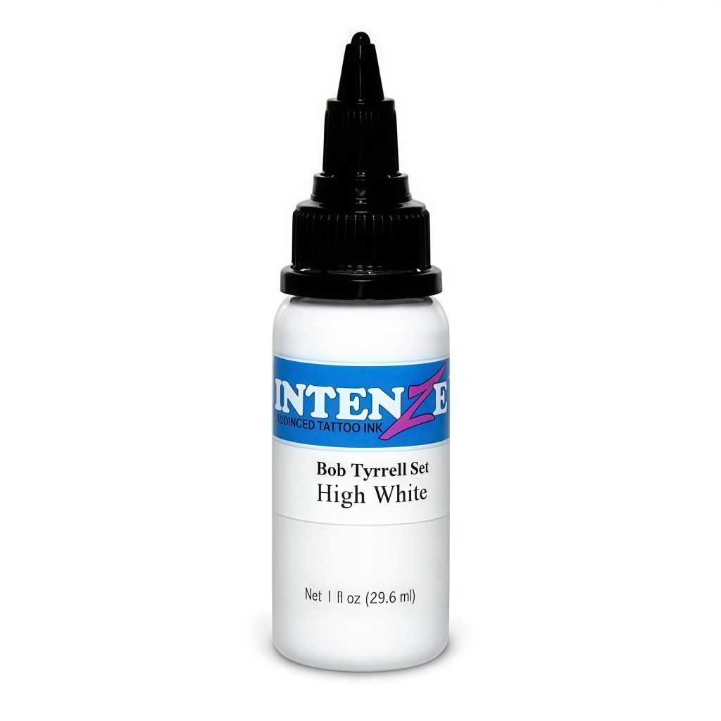 Mực trắng Intenze High White Bob Tyrrell Set 1oz highlight black and grey