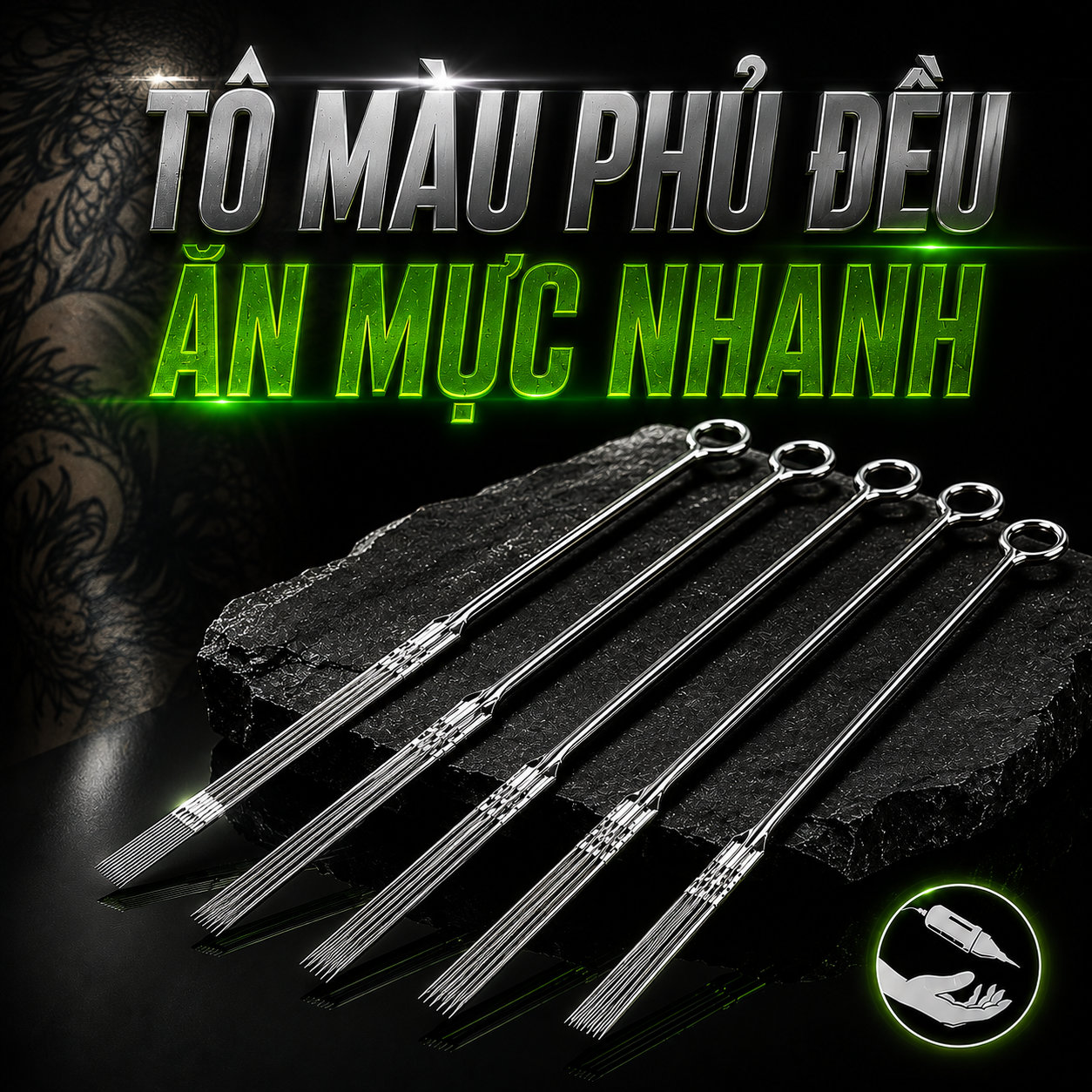 Kim dài truyền thống Dragonhawk dùng cho máy xăm Sidewinder