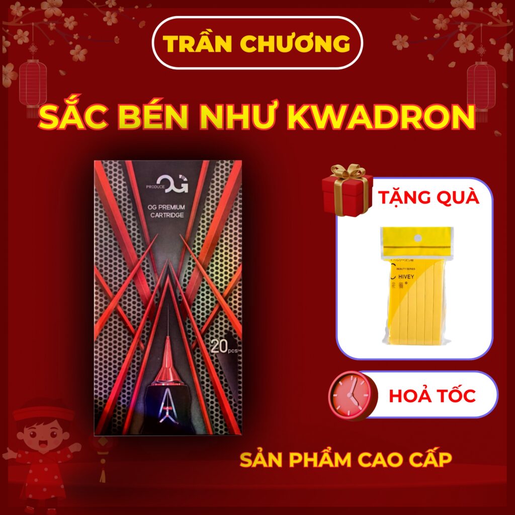 kim-xam-og-do-kim-dan-may-pen-1 (1) Kim xăm OG đỏ Premium Cartridge 20 cây hộp kim đạn máy pen có màng chống trào ngược chính hãng
