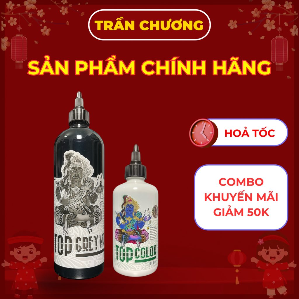 Nước pha mực xăm TOP Grey Wash TOP Color dung dịch pha mực