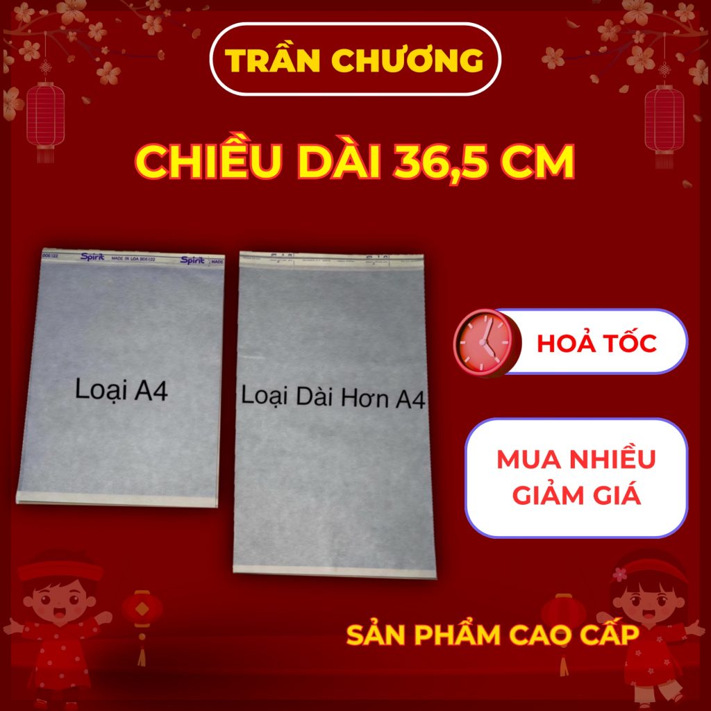 Giấy scan Spirit Classic Thermal 8.5 x 14 dài hơn A4 chính hãng Mỹ hộp 100 tờ màu tím dùng cho máy scan nhiệt hình xăm
