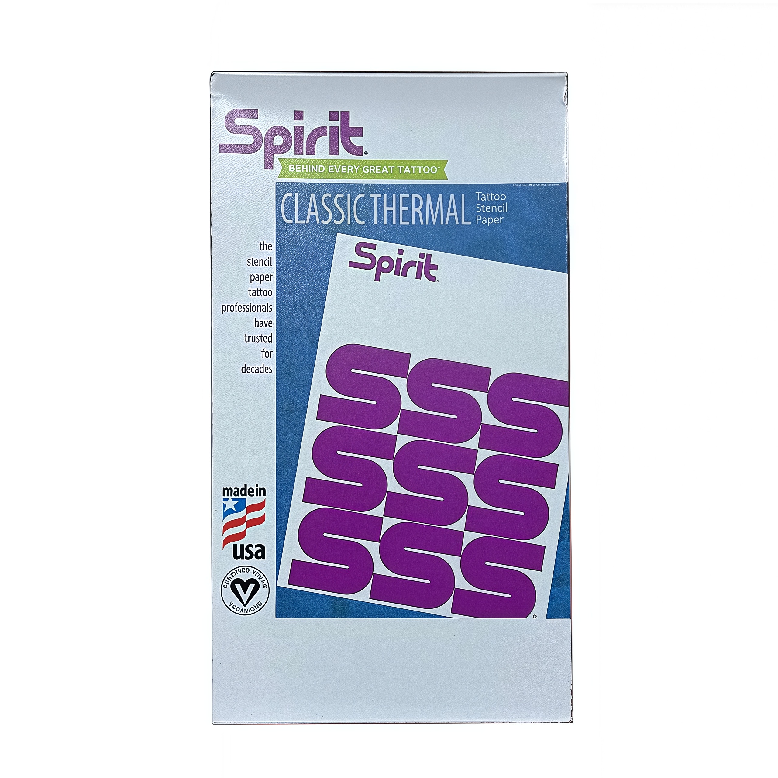 Giấy scan hình xăm Spirit Classic Thermal 14 inch A1141 khổ 21,6 x 35,56 cm dài hơn khổ A4 hộp 100 tờ