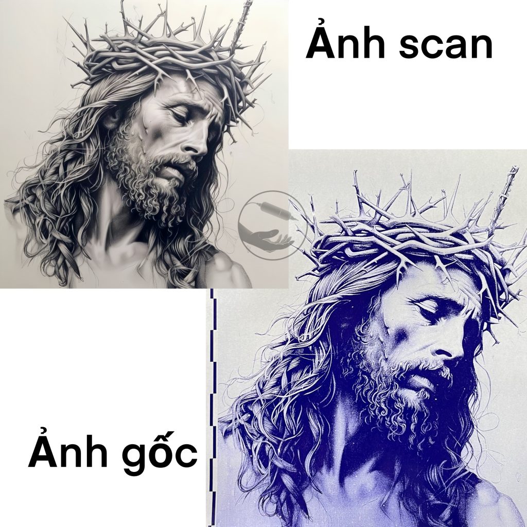 Máy scan hình xăm AIMO T08FS khổ A4 dùng tại studio tattoo
