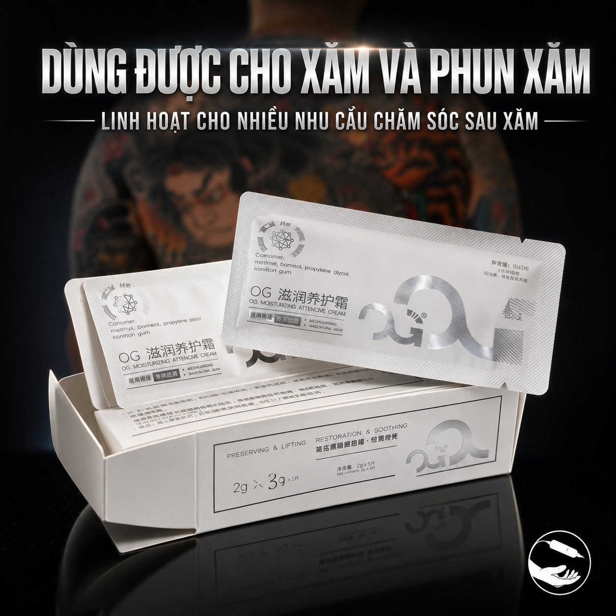 Kem bôi sau xăm OG dùng được cho xăm và phun xăm