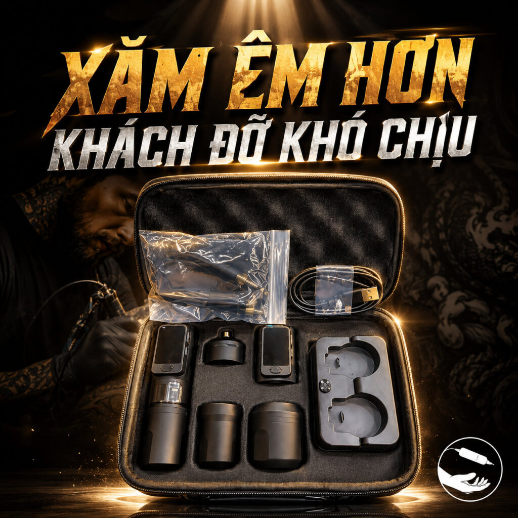 Máy xăm OG Fury 2 là máy xăm không dây dùng cho thợ xăm chuyên nghiệp, thiết kế pin rời, màn hình hiển thị thông số, phù hợp cho đi nét, đánh bóng, tô màu và xử lý nhiều phong cách hình xăm.