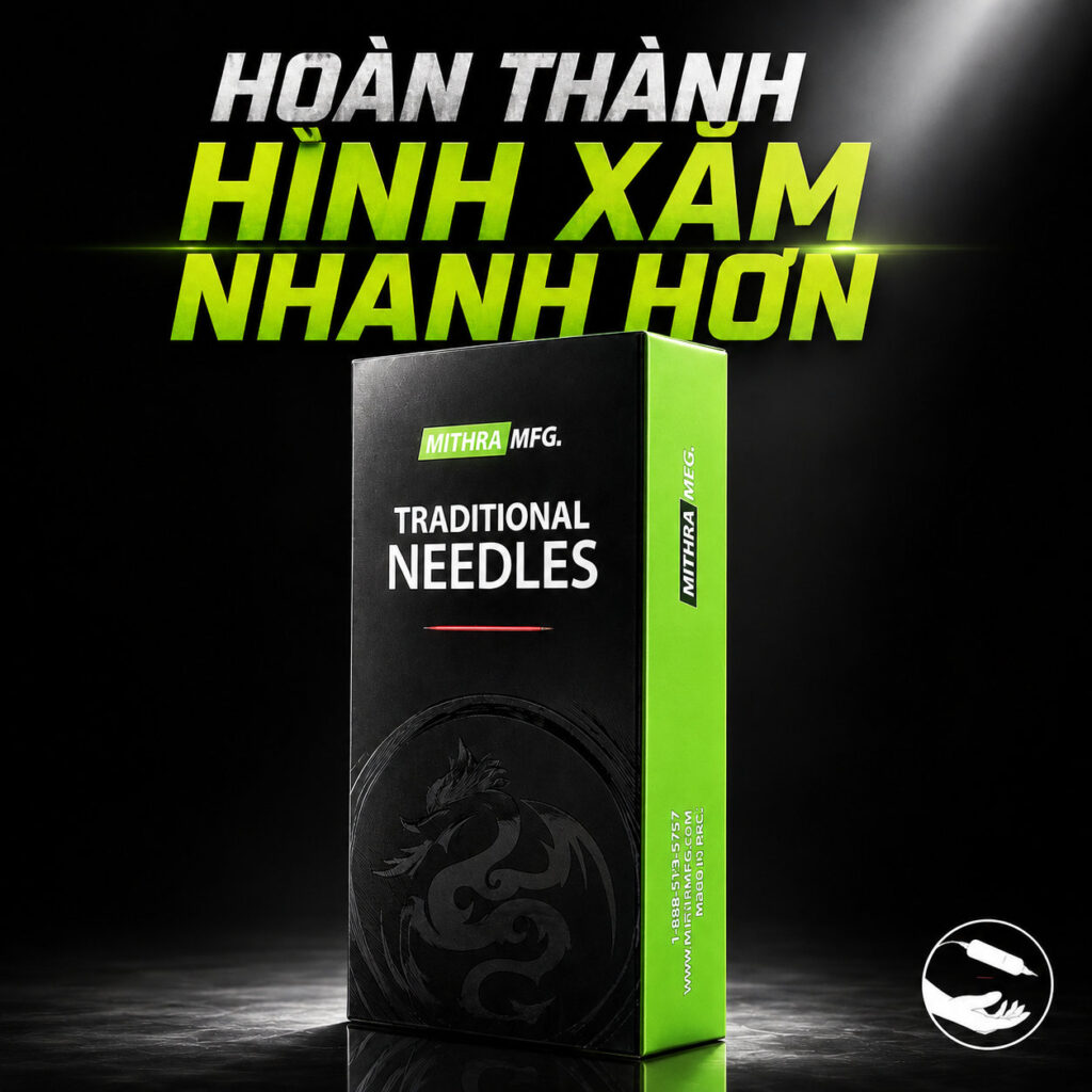 kim-xam-dai-mithra-traditional-needles-di-net-sac-gon (3)_result (1) Kim xăm truyền thống Mithra MFG Traditional Needles là dòng kim dài dùng cho máy xăm coil hoặc tay cầm truyền thống, phù hợp cho thợ xăm cần thao tác đi nét, đánh bóng, tô màu và xử lý chi tiết theo từng cấu hình kim.