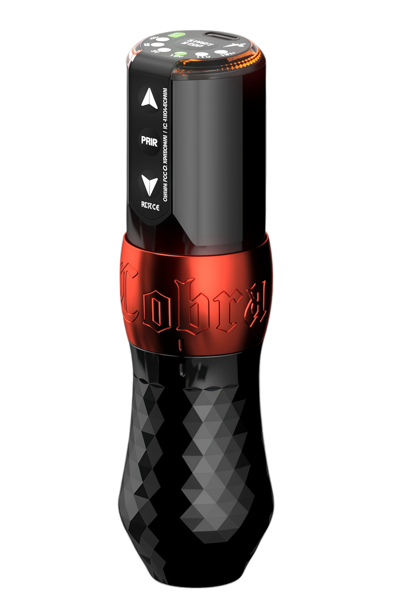 may-xam-cobra-2 Máy xăm Cobra là dòng máy xăm pen không dây, thiết kế pin rời, có màn hình và nút điều chỉnh trên thân máy, phù hợp cho thợ xăm cần một cây máy gọn, dễ thao tác khi đi nét, đánh bóng và tô màu.