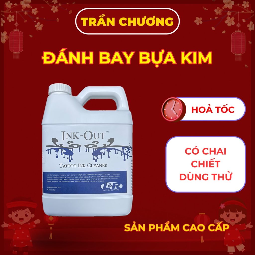 Nước rửa kim xăm Ink-Out L&R làm sạch mực trên dụng cụ xăm chính hãng