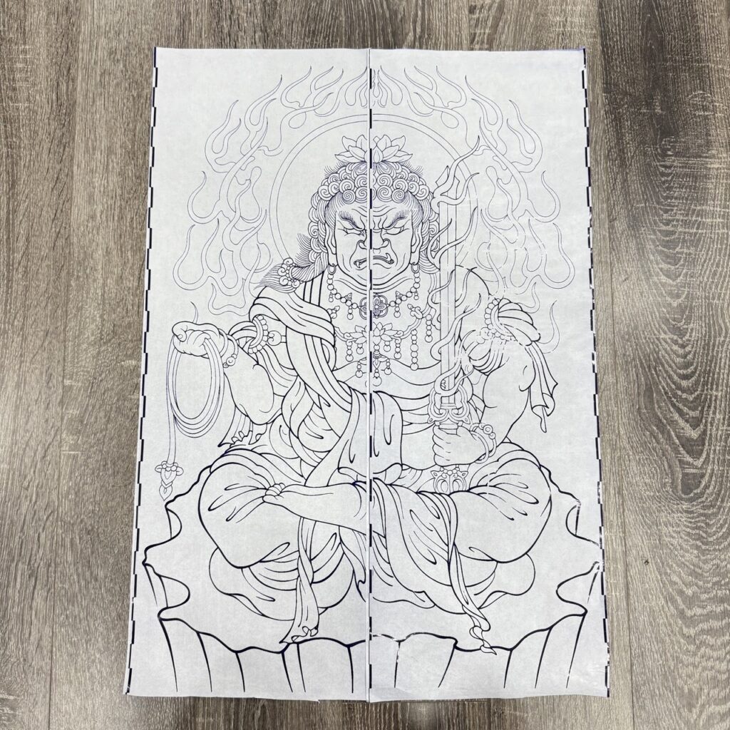 Giấy Stencil Cuộn OG Produce Roll Paper 21.6cm x 30m Bản scan Bất Động Minh Vương in trên giấy stencil máy in nhiệt OG Produce