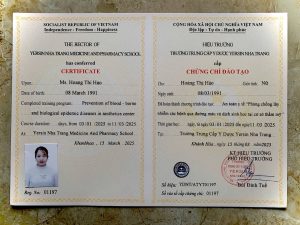 Chứng chỉ an toàn y tế