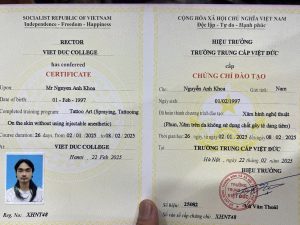 Chứng chỉ hành nghề xăm