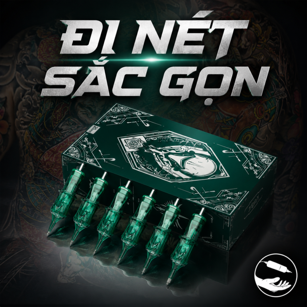 Kim xăm OG Knight là dòng kim cartridge dùng cho thợ xăm chuyên nghiệp, thiết kế hộp 20 chiếc, phù hợp cho nhiều kỹ thuật như đi nét, đổ bóng, tô màu và xử lý chi tiết hình xăm tùy theo từng cấu hình kim.