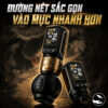 Máy xăm Ambition Ninja Max 280 là máy xăm không dây dùng cho thợ xăm chuyên nghiệp, thiết kế pin rời, màn hình hiển thị điện áp và thời lượng pin, hỗ trợ chỉnh stroke linh hoạt để đi nét, đánh bóng và tô màu.