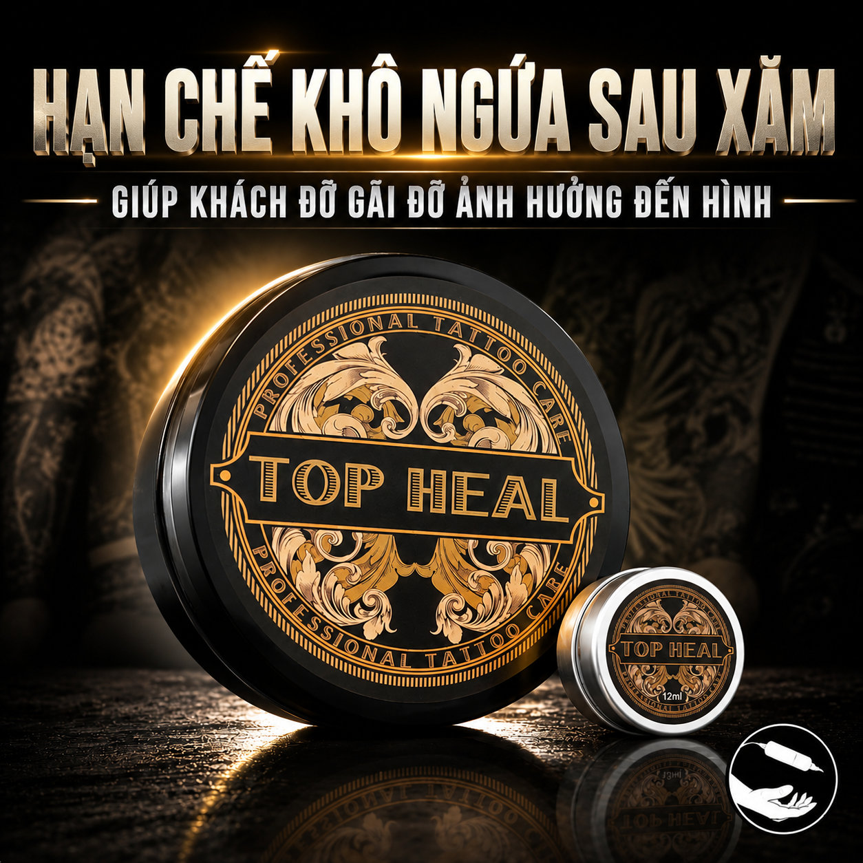 Hũ kem hạn chế khô ngứa sau xăm