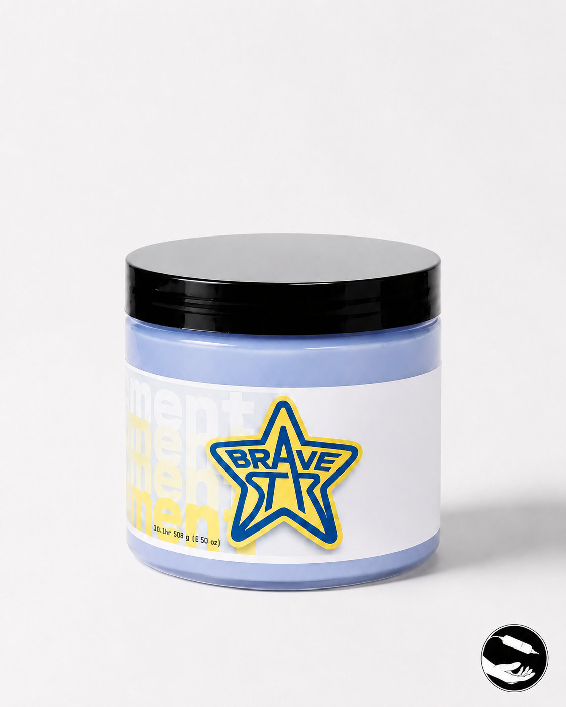 Nhãn hũ BraveStar Tattoo Ointment ghi khối lượng 280g tương đương 9.88oz