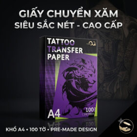 Hộp giấy scan hình xăm OG Produce 100 tờ khổ A4 màu tím chuyên dụng cho máy in nhiệt và vẽ tay